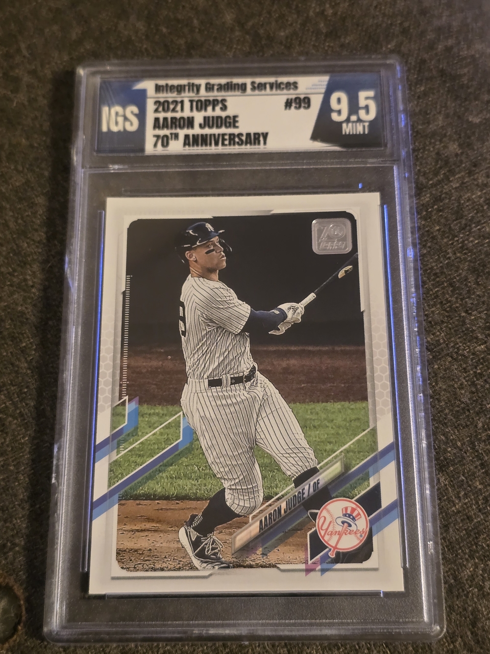 2021 Topps Aaron Judge 70th Anniversary GEM MINT 9.5 Baseball Card
